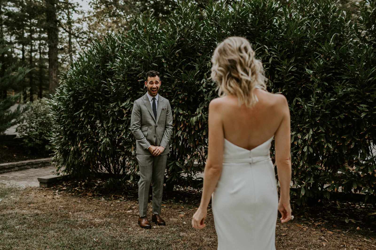 a groom sees his new wife for the first time